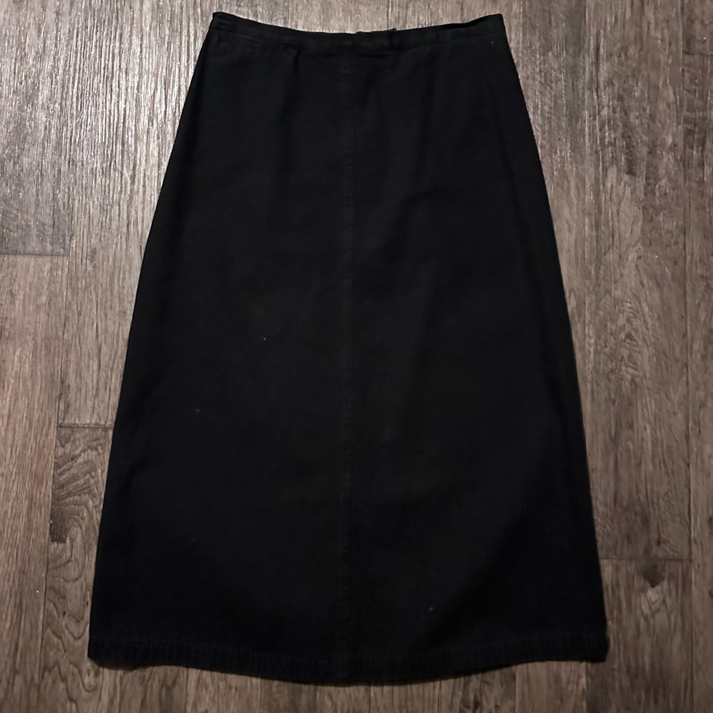 Woolrich Elegant Black Midi Skirt